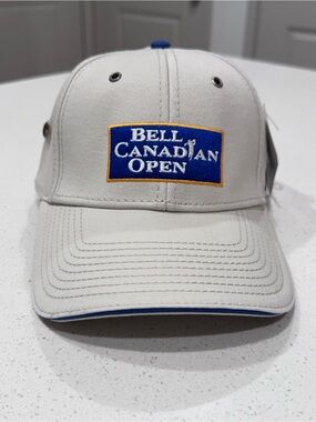 NWT Vintage The Game Bell Canadian Open Golf Hat Split Bar Strapback w/ Pin